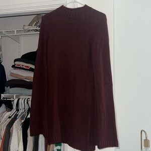Maroon sweater dress